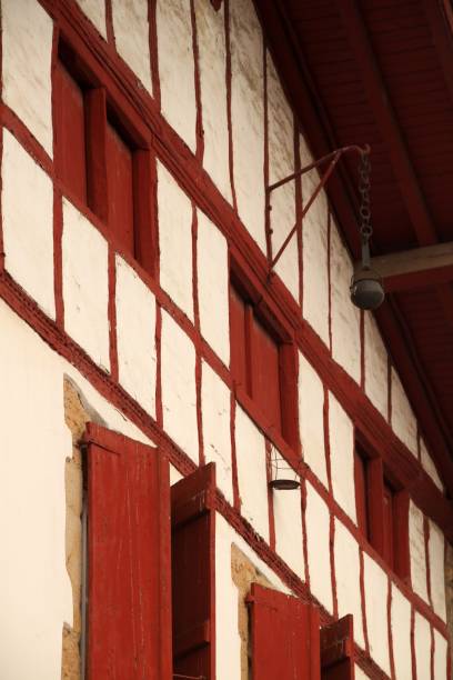 istock Traditional half-timbered house facade with red and white colors. 2191089236