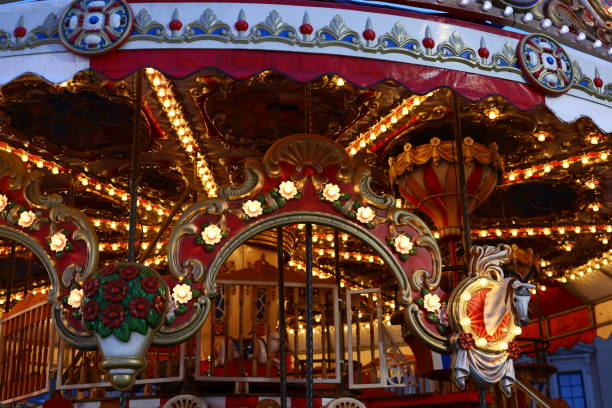 istock A Beautiful and Colorful Vintage Carousel Brightly Adorned with Illuminated Lights 2191097533