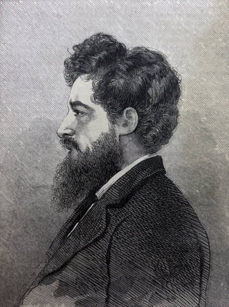 istock Antique illustration - portrait side view of William Morris 2191103188
