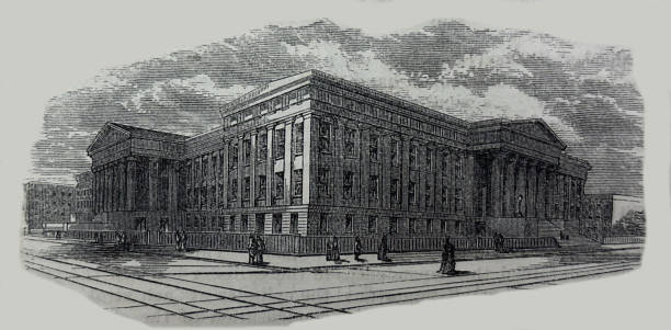 istock Antique illustration - United States patent office - Washington D.C. 2191103706