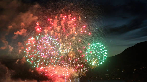 istock fireworks at sea inlet, Vancouver, BC 2191109059