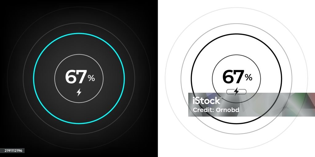 67 Loading Screen Charging Screen 67 Percent Screen Cell Phone Display While Charging ...