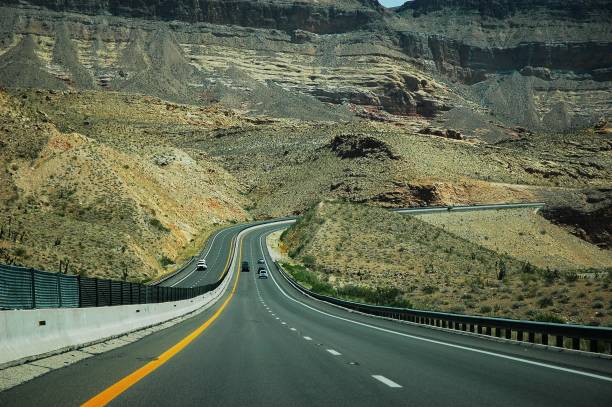 istock high angle view of highway in rocky mountain area 2191120613
