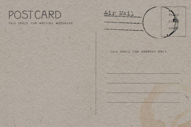 istock Backside of postcard with dirty stain 2191122780