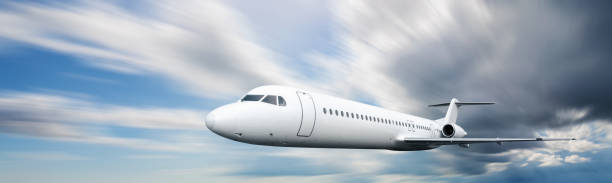 istock Commercial airplane flying in the sky with cloudscapes background 2191126915