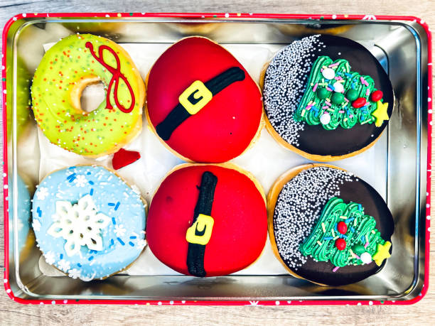 istock Set of tasty Christmas donuts 2191127460