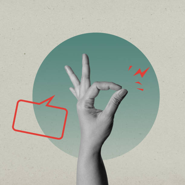 istock The human hand shows the ok sign gesture with a colored background 2191128376