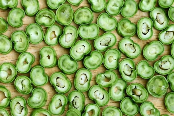 Cutting Chinese Long Bean - Food preparation.