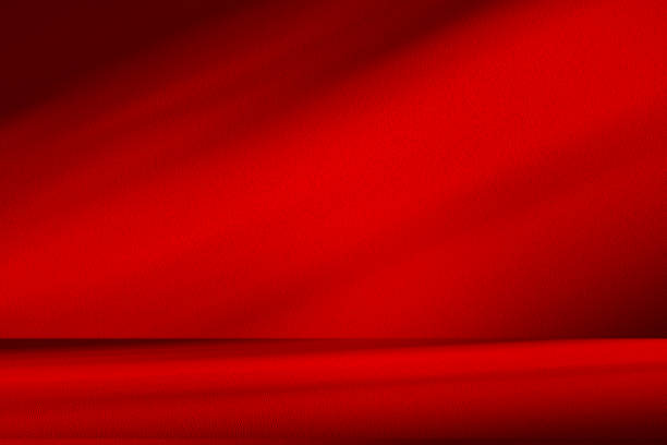 istock Wall interior background, studio and backdrops show products.with shadow from window color red . background for text insertion and presentation product 2191129840