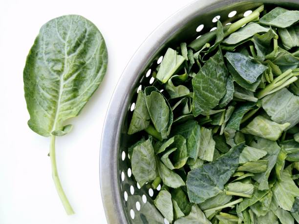 istock Prepared Kale vegetable in basket - food preparation. 2191130510