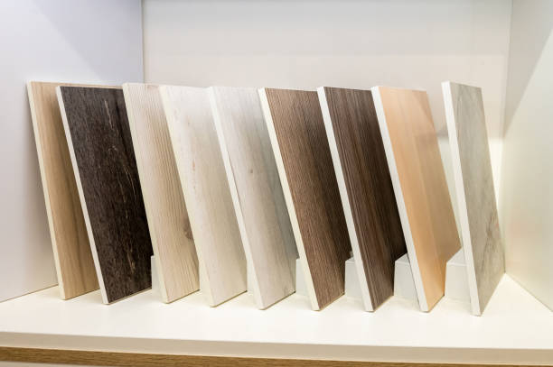 istock Variety of Laminated Flooring Samples Displayed in Showroom 2191142250