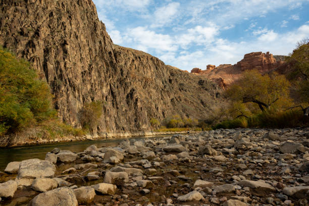 istock mountain river in a gorge with rocky banks 2191151904