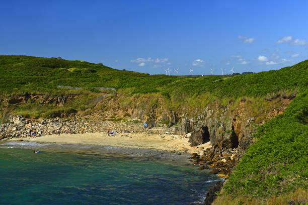 istock Sandy beach at Pointe de Kermorvan, Brittany, France 2191158569
