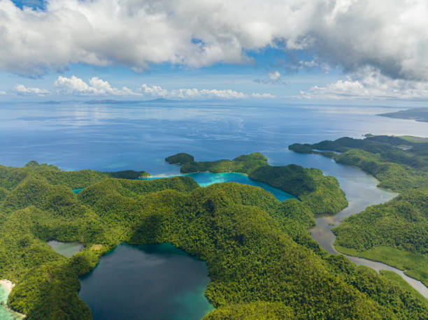 istock Top view of Bucas Grande Island. 2191167872
