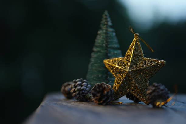 Christmas tree and Christmas decorations' Happy celebration on Christmas Day.