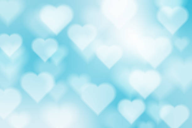 istock Happy Valentine's Day Background With Heart Bokeh Light. Abstract Blue Love Banner. Wedding Wallpaper. Vector Illustration 2191175812
