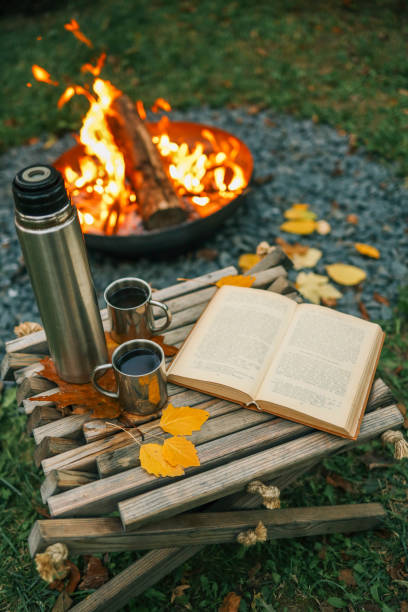 istock Book, thermos and fire, cozy autumn 2191184770