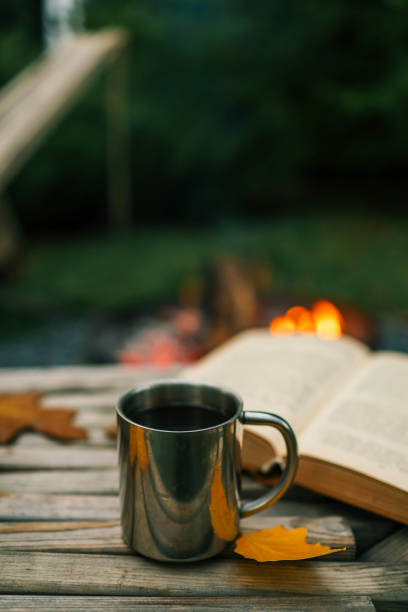 istock Book, thermos and fire, cozy autumn 2191184772