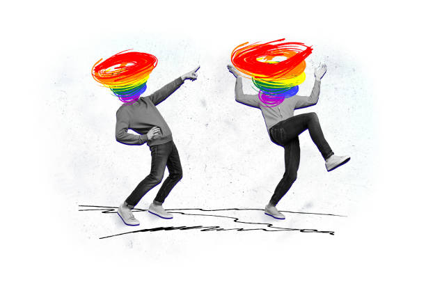 istock Creative collage picture image two dancing guys having fun celebrate rights equality lgbt pride freedom solidarity community diversity 2191186429