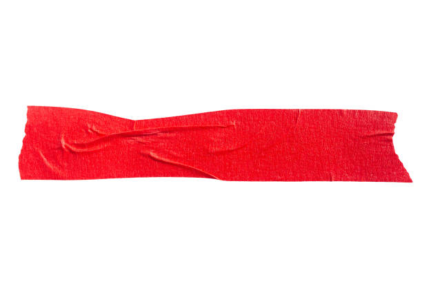 istock Red adhesive torn paper tape 2191187034