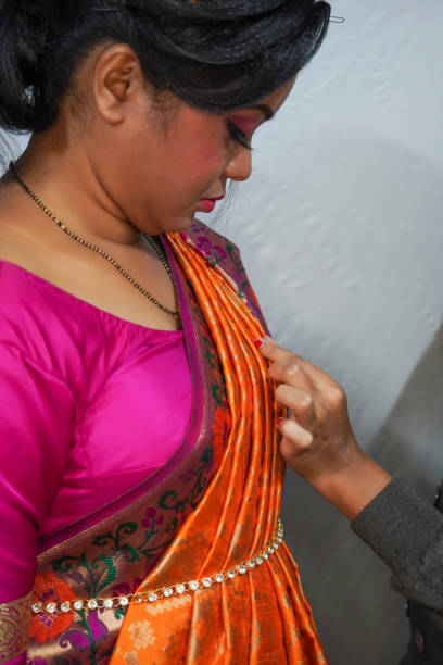 istock Indian bride wearing wedding Saree. 2191193752