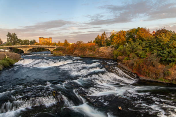 istock Sunset on Whitetwater River in Spokane, Washington 2191200095