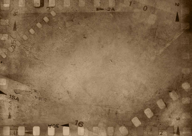 istock Film negatives brown background 2191201499