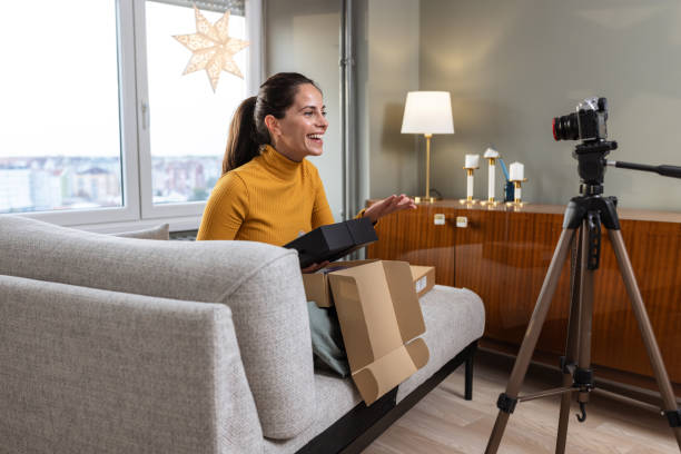 istock Enthusiastic vlogger sharing a product review online 2191203601