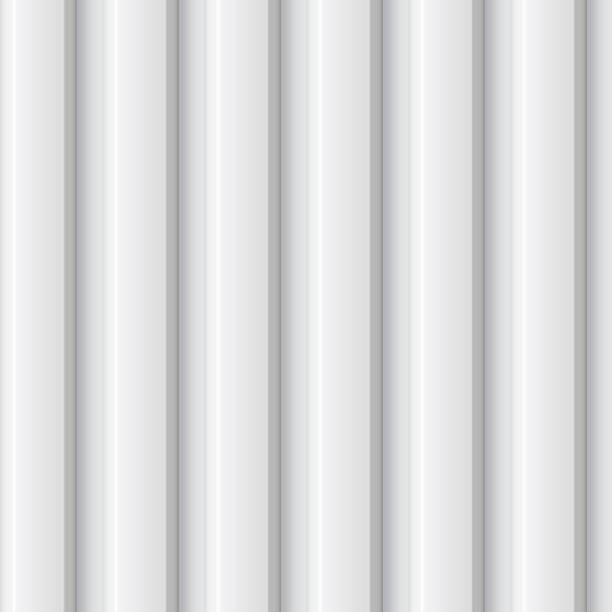 Vector texture of gray metal with a corrugated texture of vertical lines The vector texture of gray metal with a corrugated texture forms a unique background with a pattern of vertical lines to give an industrial appearance to roofs roof cladding stock illustrations
