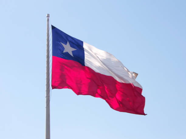 istock Large Chilean flag waving in the wind 2191205327