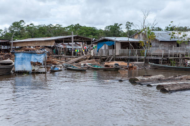 istock Islandia, a city built on stilts, on the Peruvian Amazon, on the  triple border between Peru, Brazil and Colombia. 2191213071