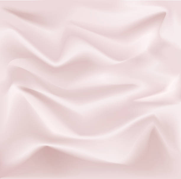 istock Texture of  pink silk. Closeup fabric with smooth pleats background. Texture of textile pattern.  Realistic Vector 3D illustration design for product advertising. 2191215819