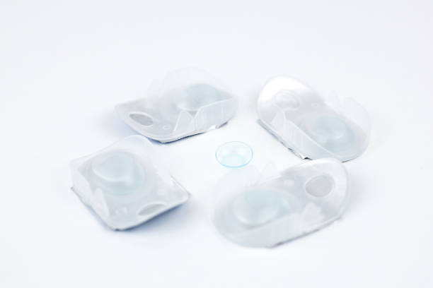 istock Containers with daily lenses lie on a white background 2191219752