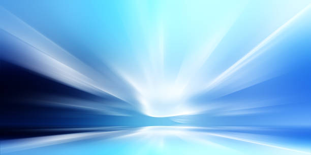 istock Abstract futuristic background with glowing blue light effect. High speed. Hi-tech. Abstract technology background concept 2191223259