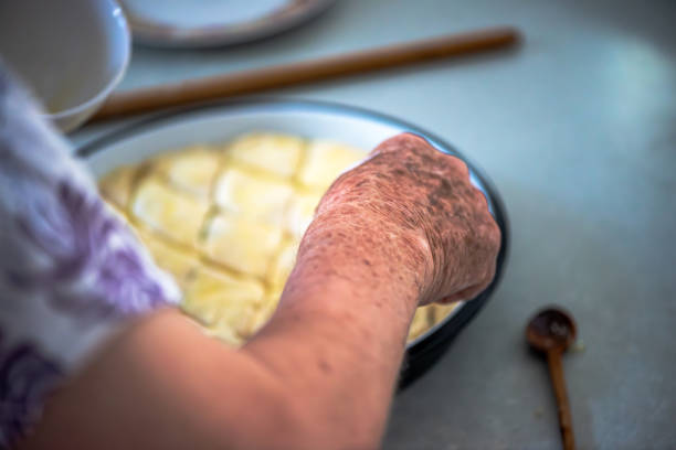 Preparing Homemade Borek with Butter Glaze