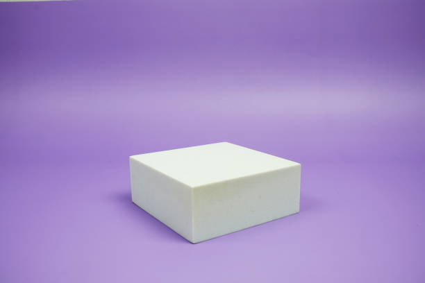 istock White podium mockup product presentation concept on purple geometric background 2191224405
