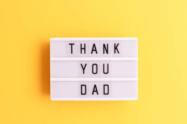 istock Lightbox with quote Thank you dad. 2191225665
