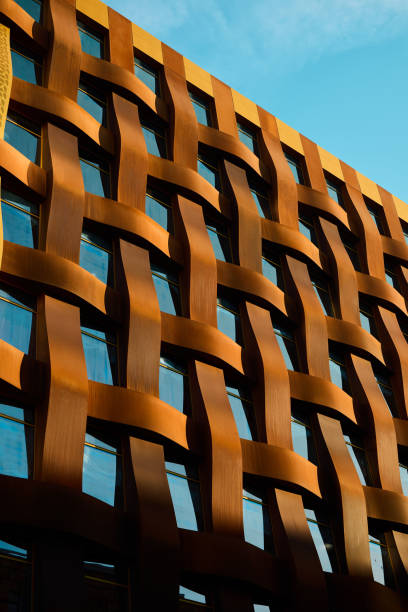 istock An Innovative Architectural Facade with a Unique Woven Metal Design for Modern Buildings 2191232131