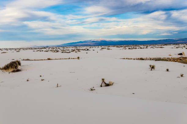 Amazing landscape of the gypsum sands at White Sands National Park in Utah.
