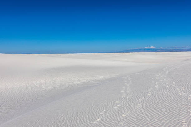 Spectacular view of the white gypsum sands of White Sands National Park.