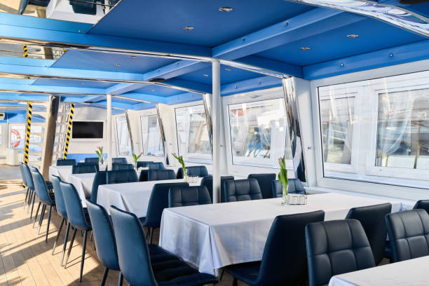 istock An Elegant Dining Interior beautifully designed on a Contemporary and stylish Boat 2191234320