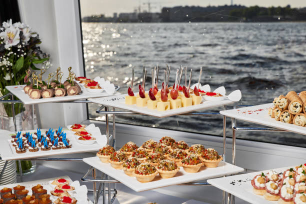 istock An Elegant Buffet Display featuring a wide variety of Assorted Appetizers by the Water 2191235277