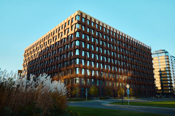 istock The modern design of brick architecture is beautifully complemented by its reflective windows 2191237583