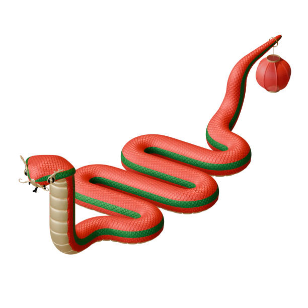 istock Chinese New Year Of Serpent Isometric Front View 3D Design Element 2191237815
