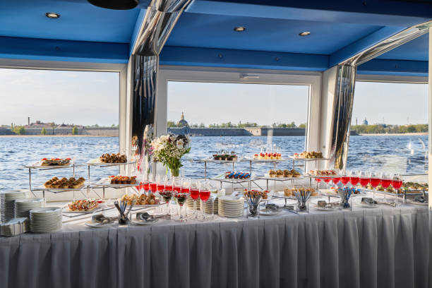 istock An Elegant Buffet Setup Featuring a Scenic Waterfront View for Your Special Occasions 2191240194