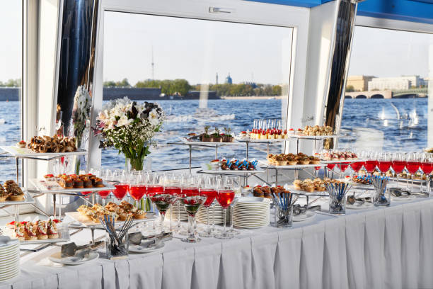 istock An Elegant Catering Display Featuring Delicious Desserts on a Beautiful Scenic Boat Setting 2191240366