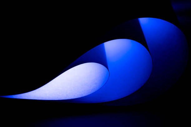istock Colorful abstract curves in shades of blue tints and black creating a dynamic visual experience 2191245783