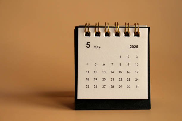 istock Monthly calendar template 2025 2191248938