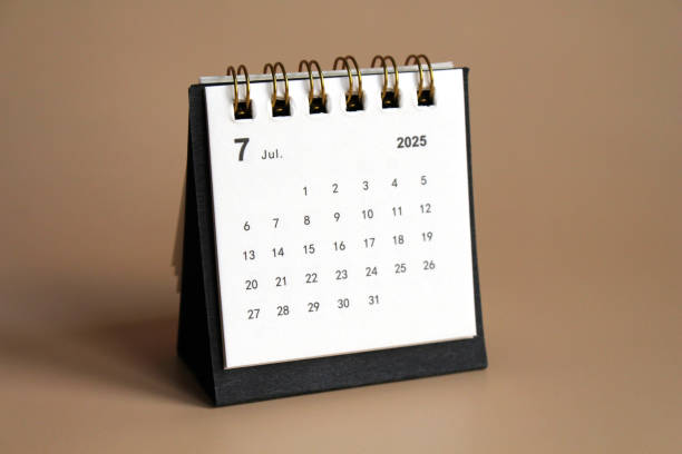 istock Monthly calendar template new year 2025 2191249182