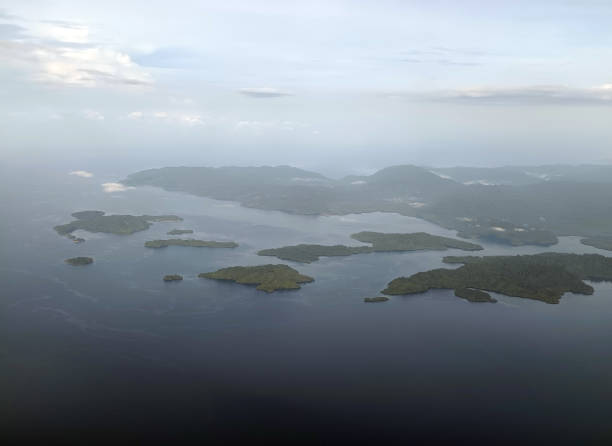 istock View from the plane of Bacan Island 2191251437